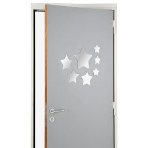 Zestaw 7 luster samoprzylepnych, stylowe lustra dekoracyjne do łazienki sypialni