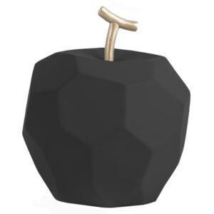 Matowa czarna betonowa figurka PT LIVING Origami Apple
