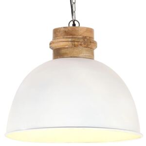 Industrialna lampa wisząca, biała, okrągła, 50 cm, E27, mango