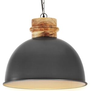 Industrialna lampa wisząca, szara, okrągła, 50 cm, E27, mango