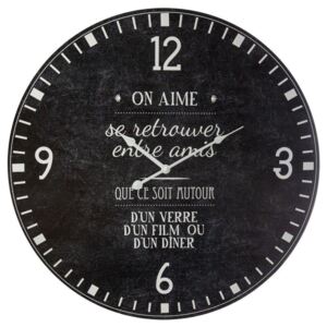 Zegar ścienny On Aime, styl vintage, Ø 57 cm