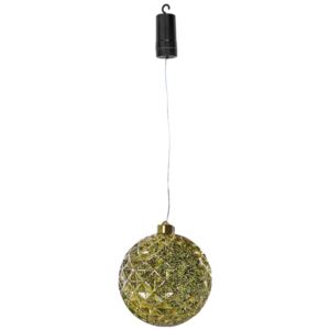 Luxform Lampa wisząca LED Ball Diamonds, na baterie, złota