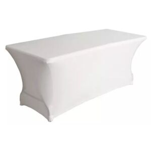 Perel Pokrowiec cateringowy na stół prostokątny, elastyczny, biały
