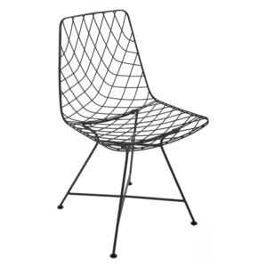Krzesło metalowe czarne ARCHI, 86 cm