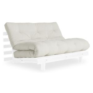 Sofa rozkładana z jasnobeżowym pokryciem Karup Roots White