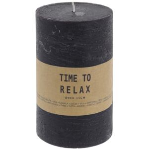 Świeczka dekoracyjna Time to relax czarny, 15 cm