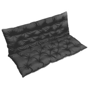 Poduszka na huśtawkę, czarno-szara, 120 cm, tkanina