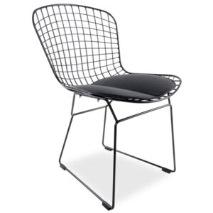 Krzesło druciane PATRICK czarne insp. Wire Chair