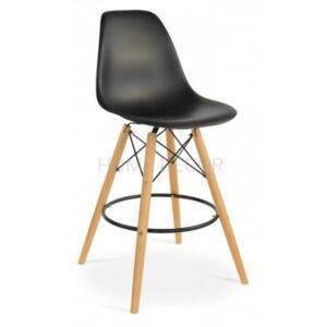Hoker MILANO czarny krzesło barowe nowoczesne