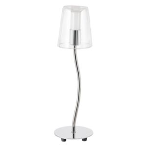 Lampka stołowa LED NOVENTA 94753 Eglo, srebrna, przezroczysta, 3,3 W