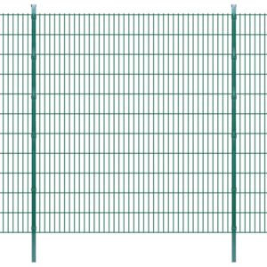 2D Panele i słupki ogrodzeniowe 2008x2230 mm 18 m zielone