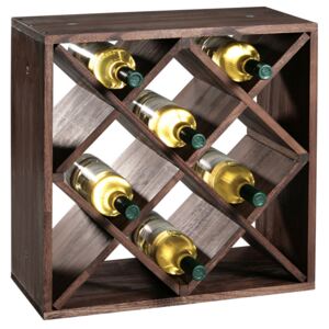Stojak na wino KESPER, brązowy, 50x25x50 cm