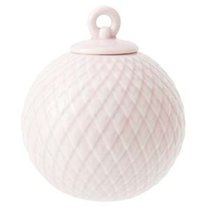 Bombka porcelanowa Lyngby Rhombe Ø 6,5 cm, light pink