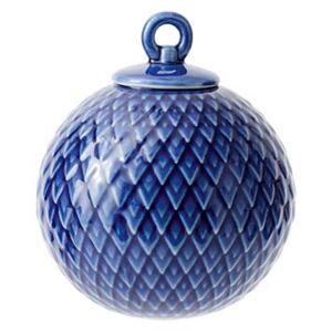 Bombka porcelanowa Lyngby Rhombe Ø 6,5 cm, midnight blue
