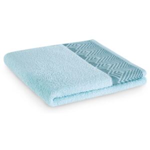 Ręcznik kąpielowy Bawełniany z bordiurą Błękitny VIYALI 70x140 cm