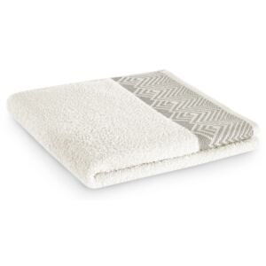 Ręcznik kąpielowy Bawełniany z bordiurą Biały VIYALI 30x50 cm