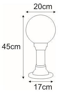 Niska zewnętrzna lampa K-ML-OGROD 200 0.2 KL. PRYZMAT z serii ASTRID