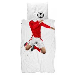 Pościel Snurk Soccer Champ 135 x 200 cm, czerwona