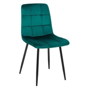 MODESTO krzesło CARLO zielone - welur, metal