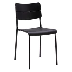 MODESTO krzesło RENE czarno-czarne - polipropylen, metal