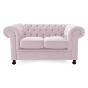 Jasnofioletowaioletowa sofa 2-osobowa Vivonita Chesterfield