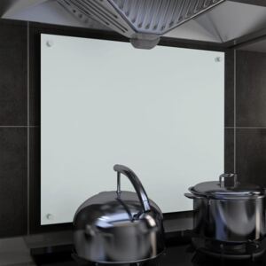 Panel ochronny do kuchni, biały, 70x60 cm, szkło hartowane