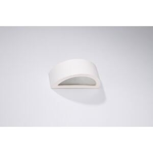 SOLLUX Nowatorska Lampa Ścienna Zgrabny Kinkiet Ceramiczny ATENA 30 Biała Oprawa na Ścianę Lampa Minimalistyczna Salon Sypialnia Korytarz Oświetlenie LED