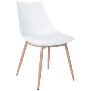 Krzesło z poduszką do kuchni jadalni SARA - białe