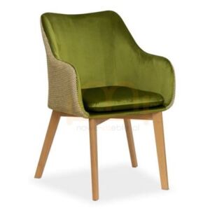 Krzesło tapicerowane LANCELOT kolor zielony