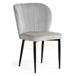 Krzesło tapicerowane SHELLY kolor srebrny