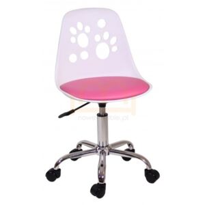 Krzesło obrotowe dla dziecka N-03 kolor różowy