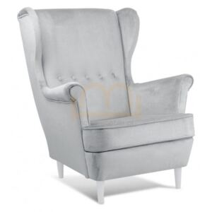 Fotel tapicerowany VAKO kolor srebrny