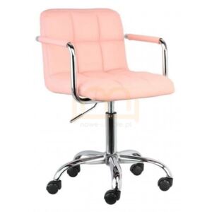 Obrotowe krzesło biurowe N-13 kolor jasny róż