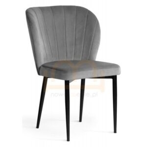 Krzesło tapicerowane SHELLY kolor szary