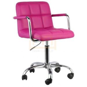 Obrotowe krzesło biurowe N-13 kolor różowy
