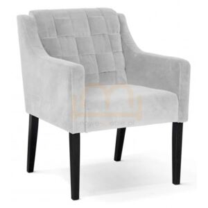 Fotel tapicerowany TREVOR kolor srebrny