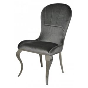 Krzesło glamour Tiffany Dark Grey - nowoczesne krzesło tapicerowane