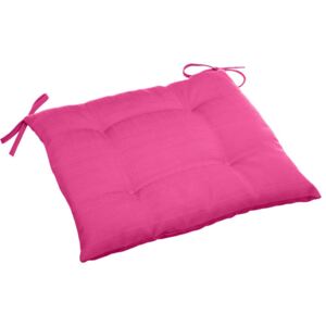 Poduszka na krzesło z wiązaniem, kwadratowa, kolor różowy
