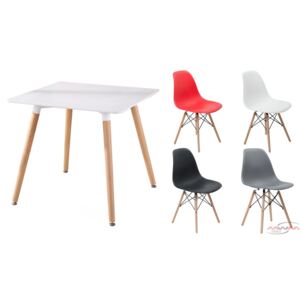 Zestaw Stół Skandynawski Art102T + 4 Krzesła Em01