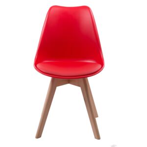 Nowoczesne Krzesło 53E-7 Czerwone