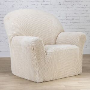 Super streczowe pokrowce NIAGARA śmietankowe fotel (sz. 70 - 110 cm)