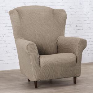 Super streczowe pokrowce NIAGARA orzeszkowe fotel uszak (sz. 70 - 95 cm)