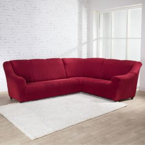 Super streczowe pokrowce NIAGARA bordo kanapa narożnikowa (sz. 340 - 540 cm)