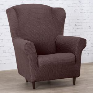 Super streczowe pokrowce NIAGARA czekoladowe fotel uszak (sz. 70 - 95 cm)