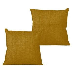 Poszewka na poduszkę Linen Couture Mustard, 45x45 cm