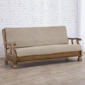 Super streczowe pokrowce NIAGARA orzeszkowe kanapa dwuosobowa z drew. bokami (sz. 130 - 160 cm)