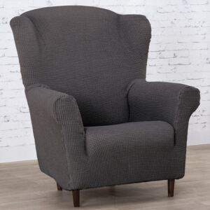 Super streczowe pokrowce NIAGARA antracyt fotel uszak (sz. 70 - 95 cm)