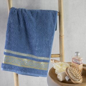 Ręcznik kąpielowy bambusowy ROMA niebieski 70 x 140 cm