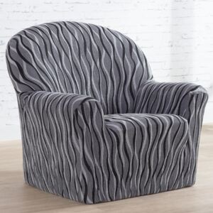 Mono-elastyczne pokrowce CASIOPEA szare fotel (sz. 70 - 110 cm)