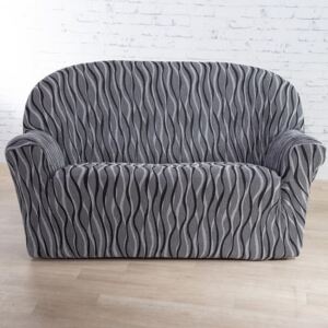 Mono-elastyczne pokrowce CASIOPEA szare kanapa trzyosobowa (sz. 180 - 220 cm)
